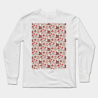 Valentine's Day Cute Panda Bear Pattern Long Sleeve T-Shirt